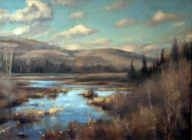 Highland Bog, Oil on Panel, 8"x 10"