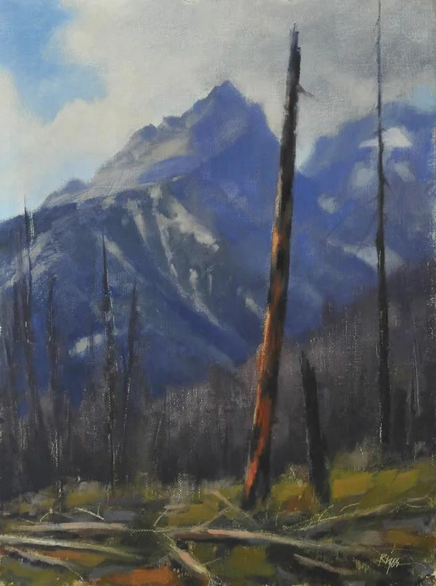 Tetons, Oil on Panel, 9"x 12"