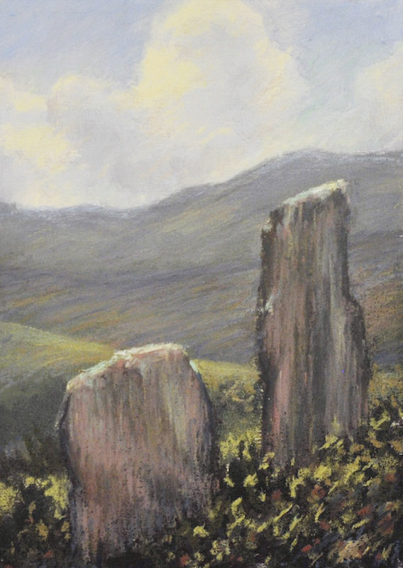  Two Stones , Pastel, 5"x 7"