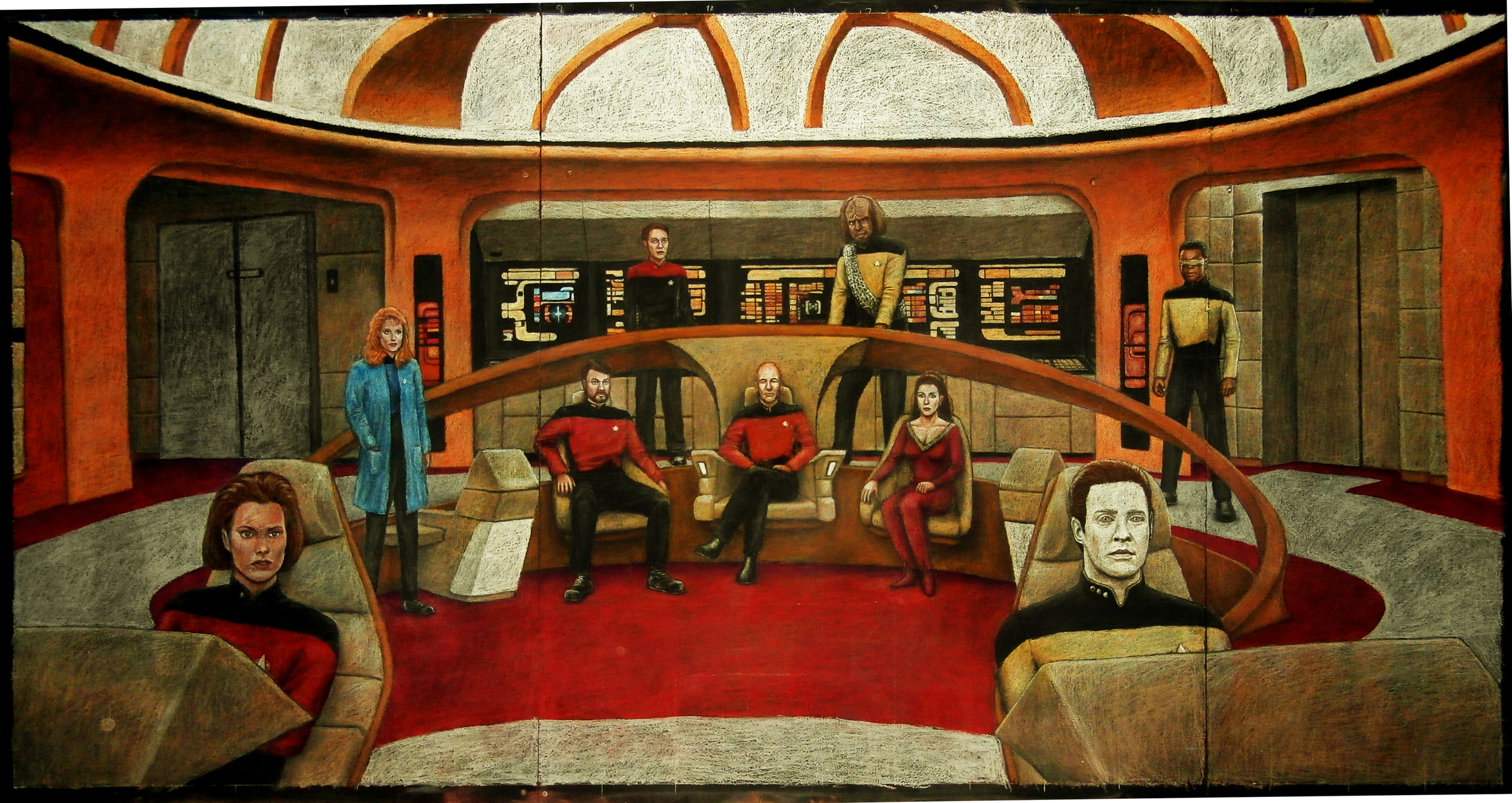 Star Trek: The Next Generation chalk mural