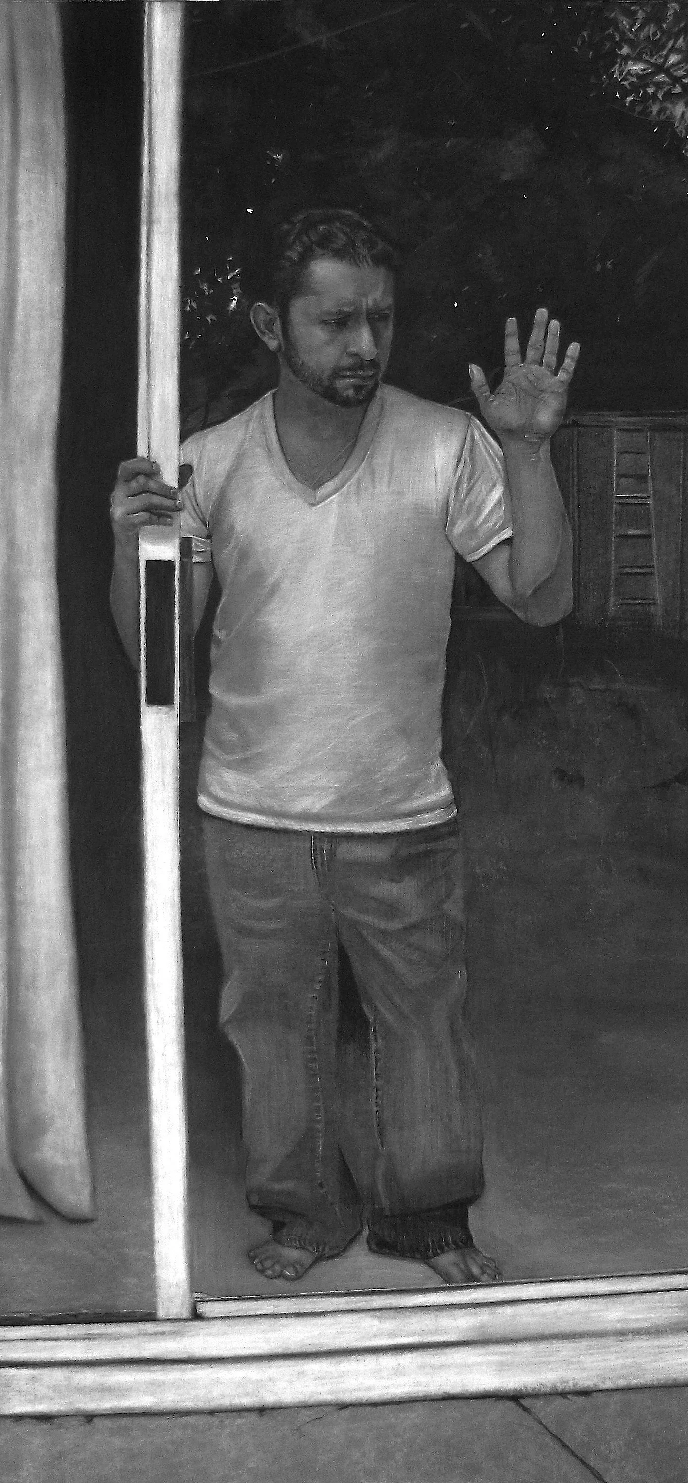 Sounds Of The Unseen. Charcoal on Paper 24 x 48