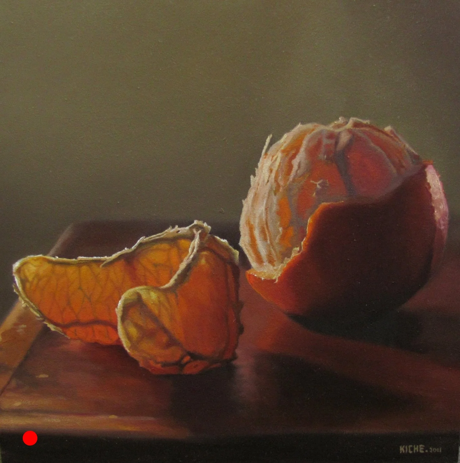   Naranjas En La Luz  oil on wood panel 12 x 12   