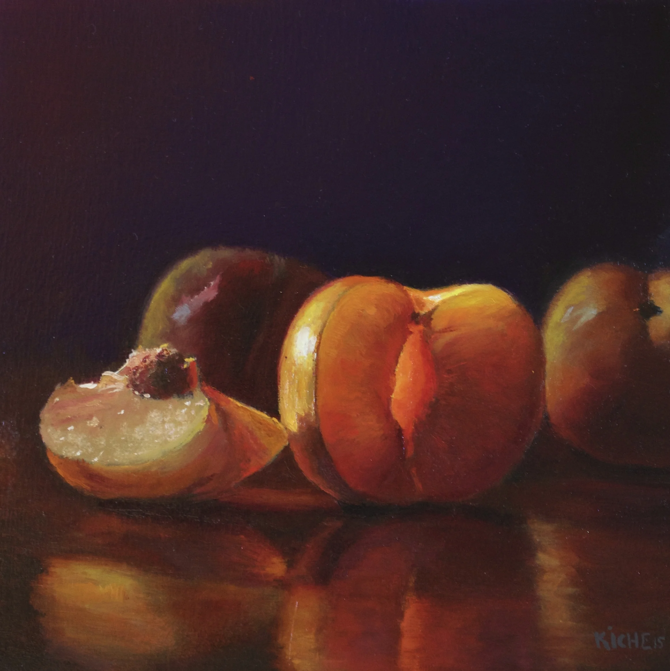 Peaches by afternoon light 