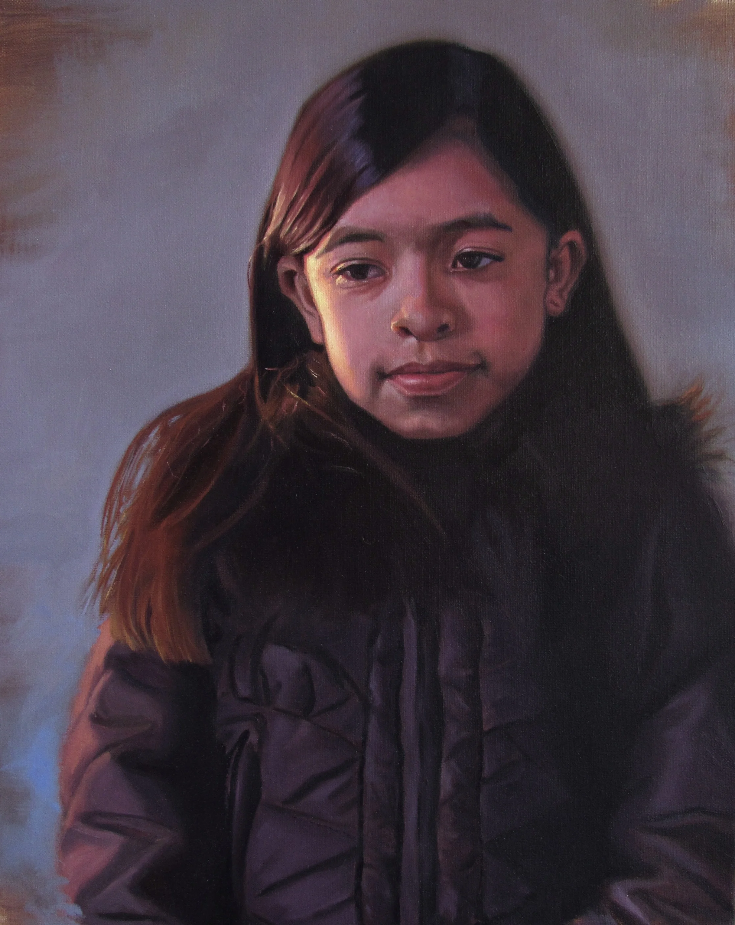 portrait of Trinity.  16 x 20oil on linen 