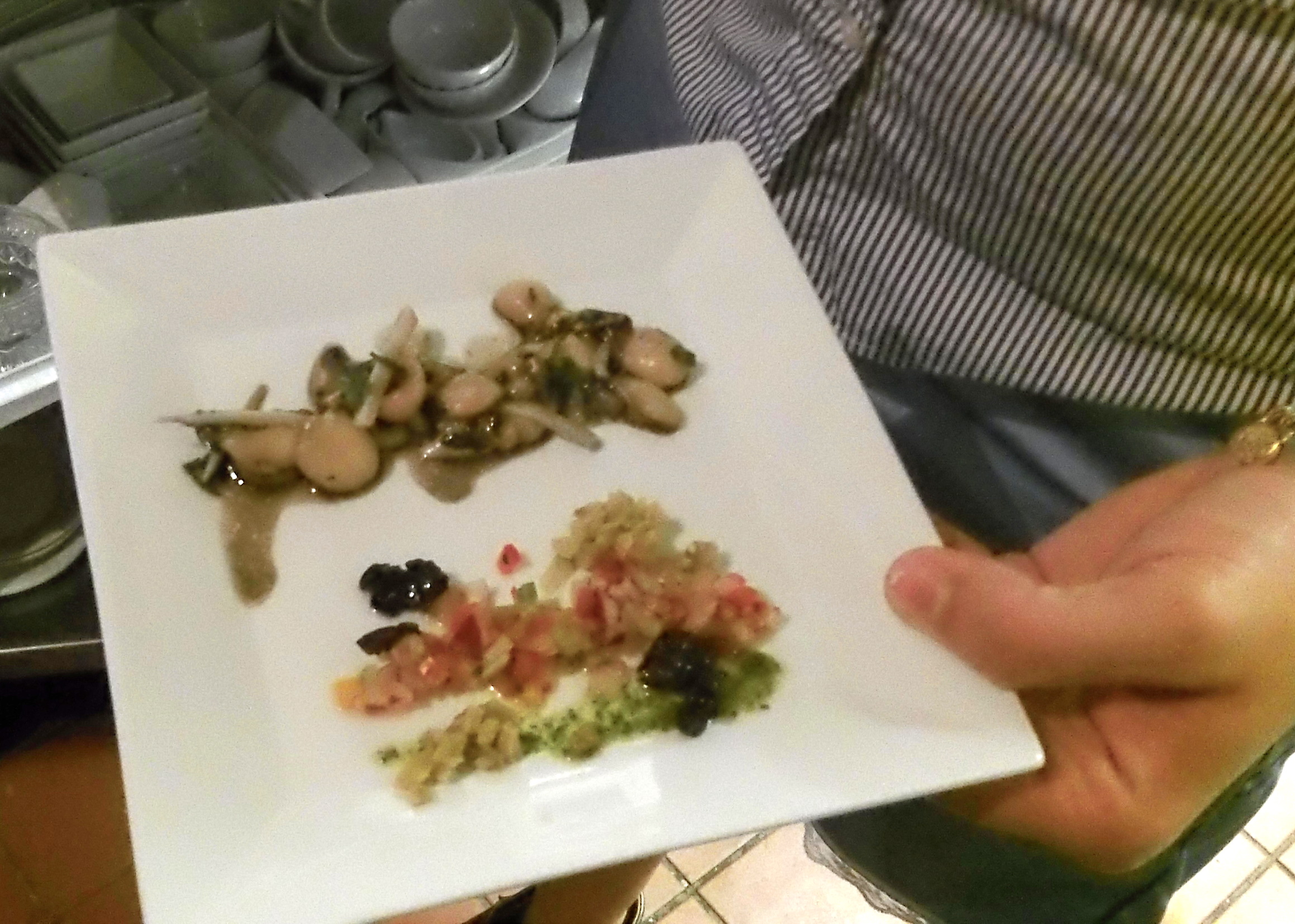 Whelk and Slipper Shell "Snail Salad", with whelks harvested by Dan Eagan in Mount Hope Bay and slipper shells harvested by Sarah Schumann in RI salt ponds