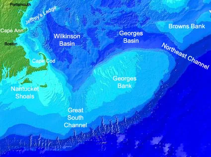 Map of Georges Bank. Credit: NOAA