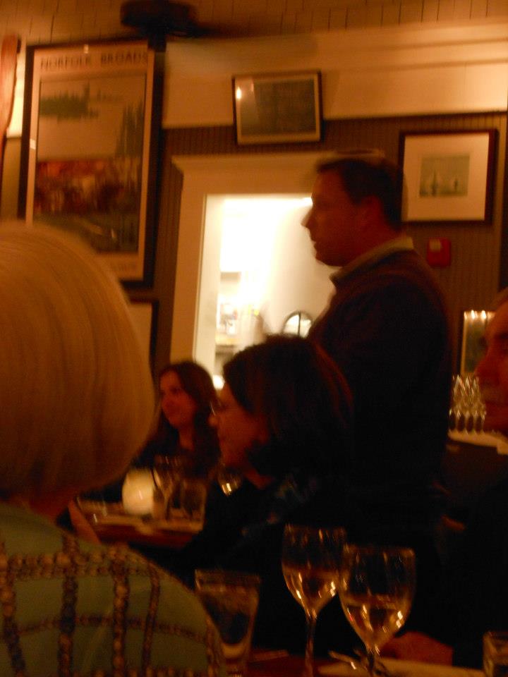 Guests listen to Billy Silvia, commercial fisherman from Bristol, RI, as he explains the changes he's seen in fish populations in Narragansett Bay.