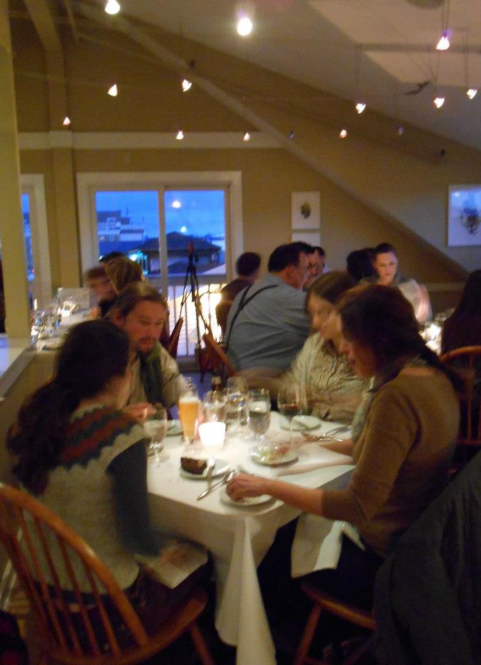 Guests enjoy the delectable fruits of the Gulf of Maine.