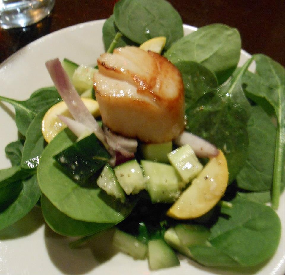 Sea scallop salad.