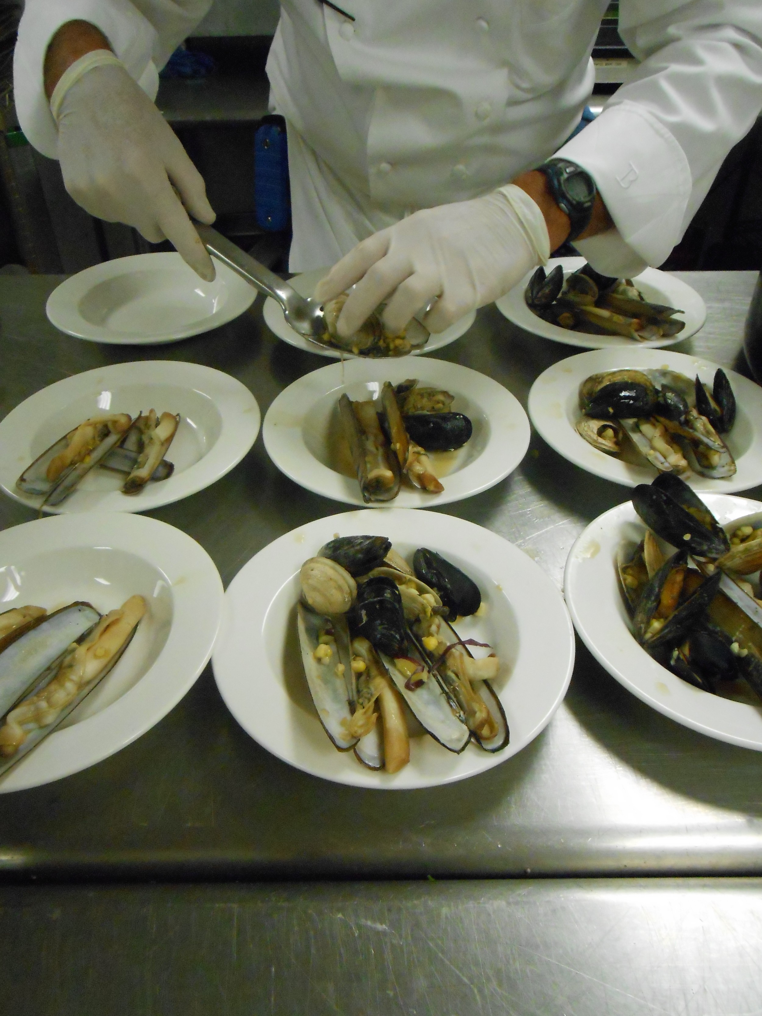 Steamers, Razor Clams and Mussels with Verrill Farm Sweet Corn, Potatoes and Pigs Ear Brown Ale