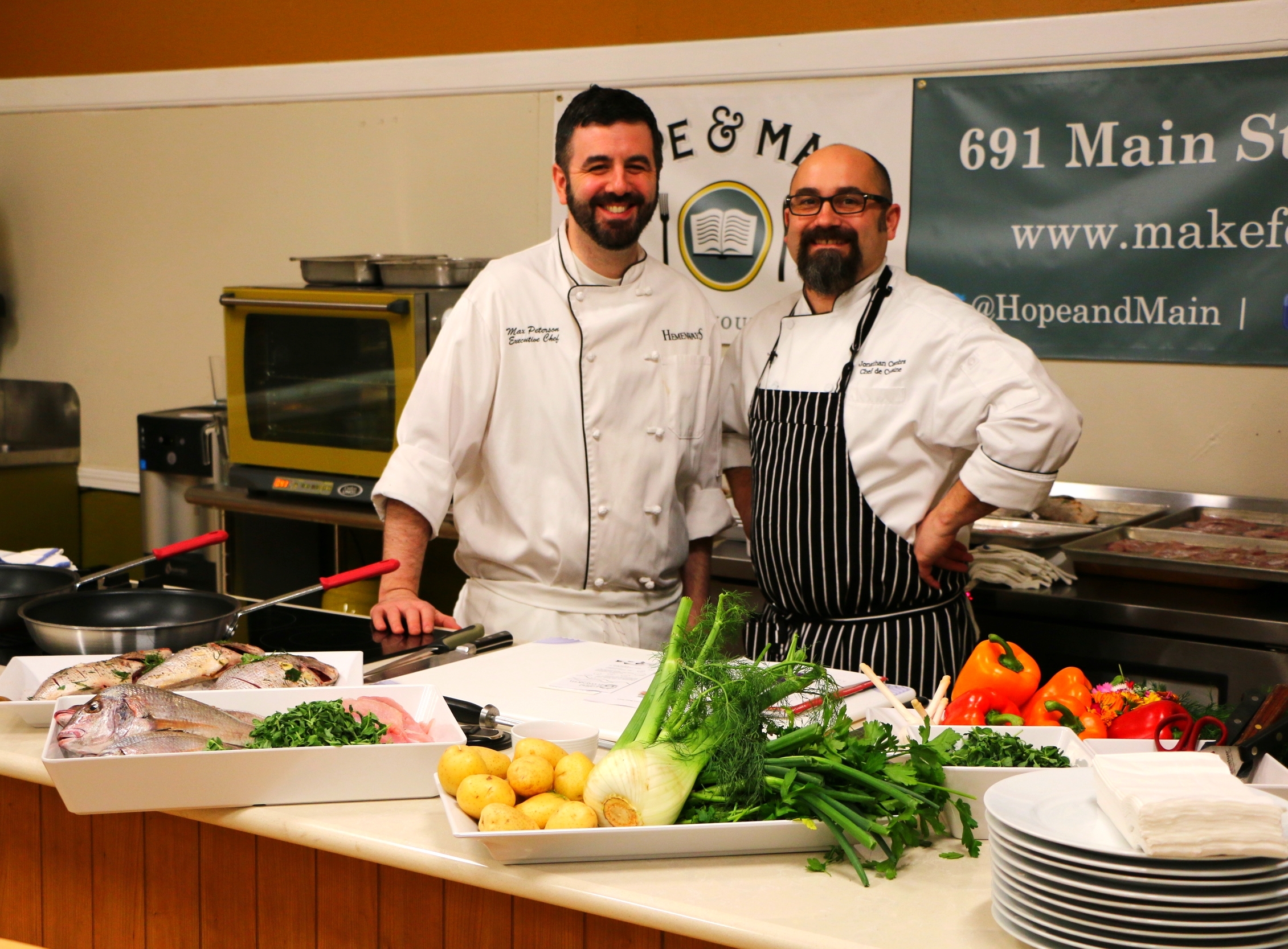 Chef Max Peterson and Jonathan Cambra