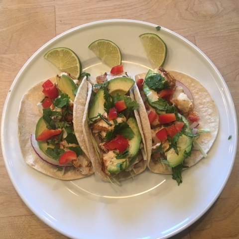 blackened halibut southwest-flavored tacos