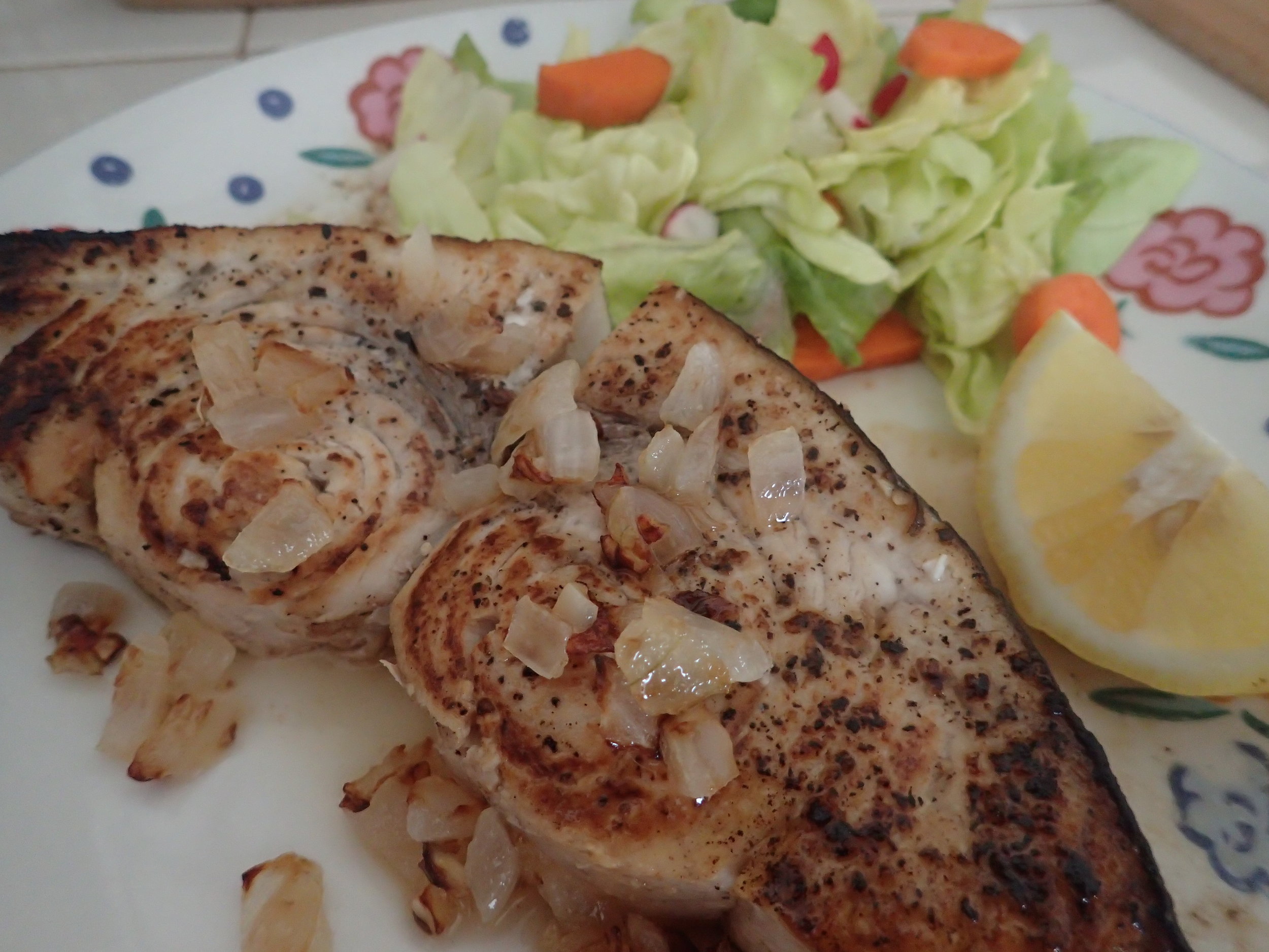 Pan seared swordfish