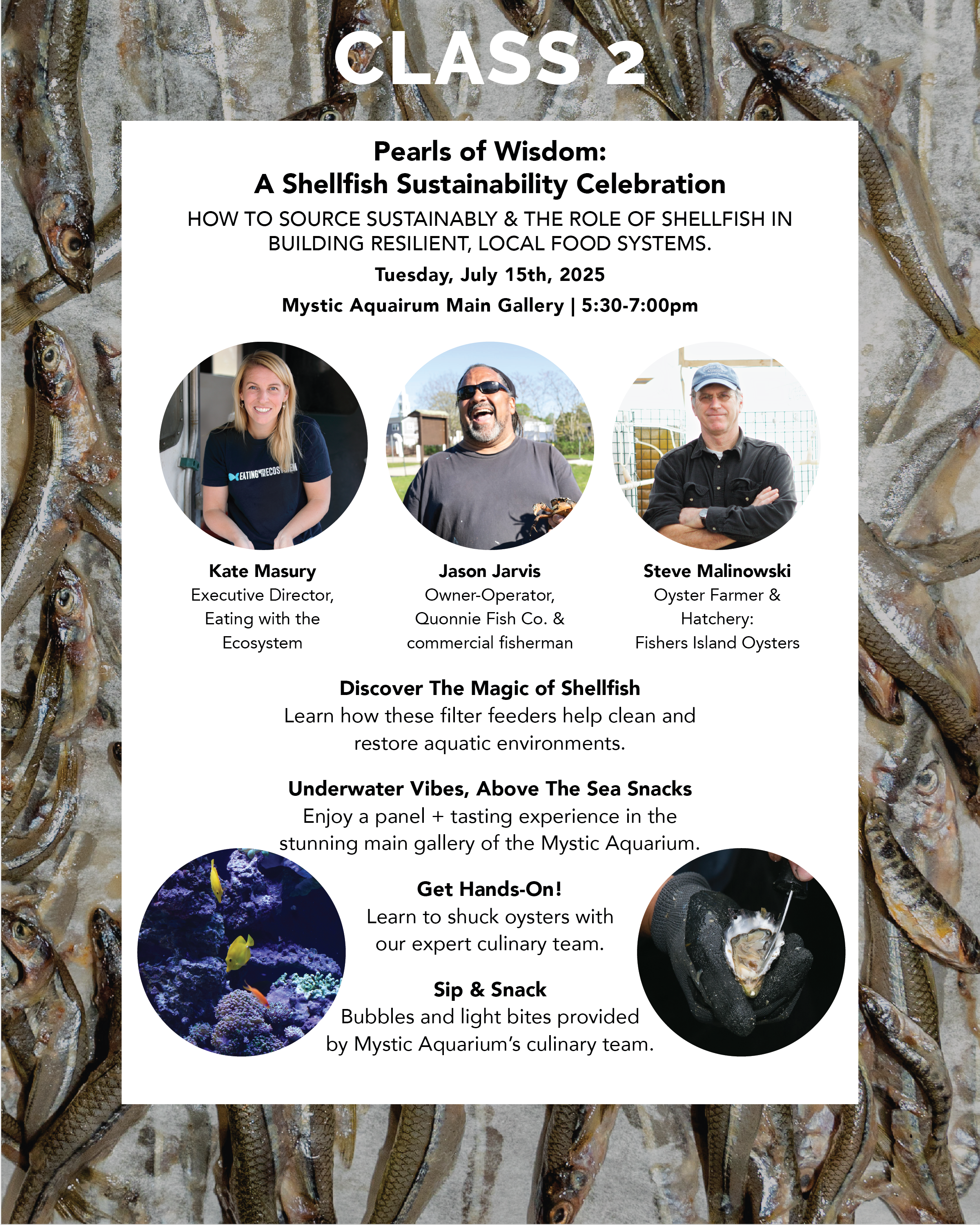 Tide to Table: Pearls of Wisdom: A Shellfish Sustainability Panel discussion & Oyster Shucking Class
