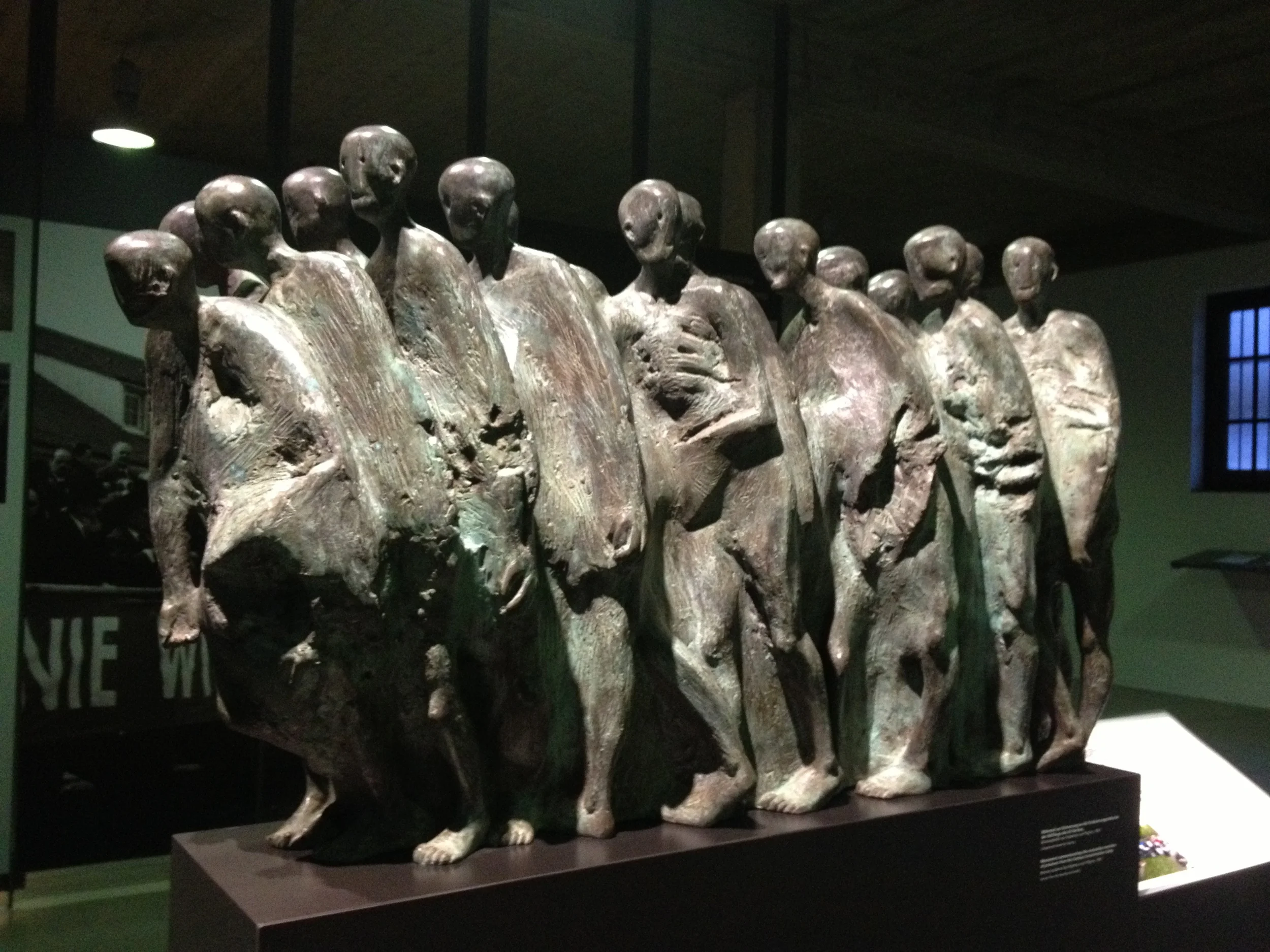 Monument commemorating the evacuation marches of prisoners from the Dachau Concentration Camp. Bronze sculpture by Hubertus von Pilgrim, 1991. 