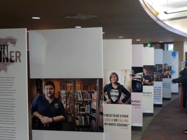 Ferguson Voices: Disrupting the Frame exhibition, on display at the St Louis Public Library