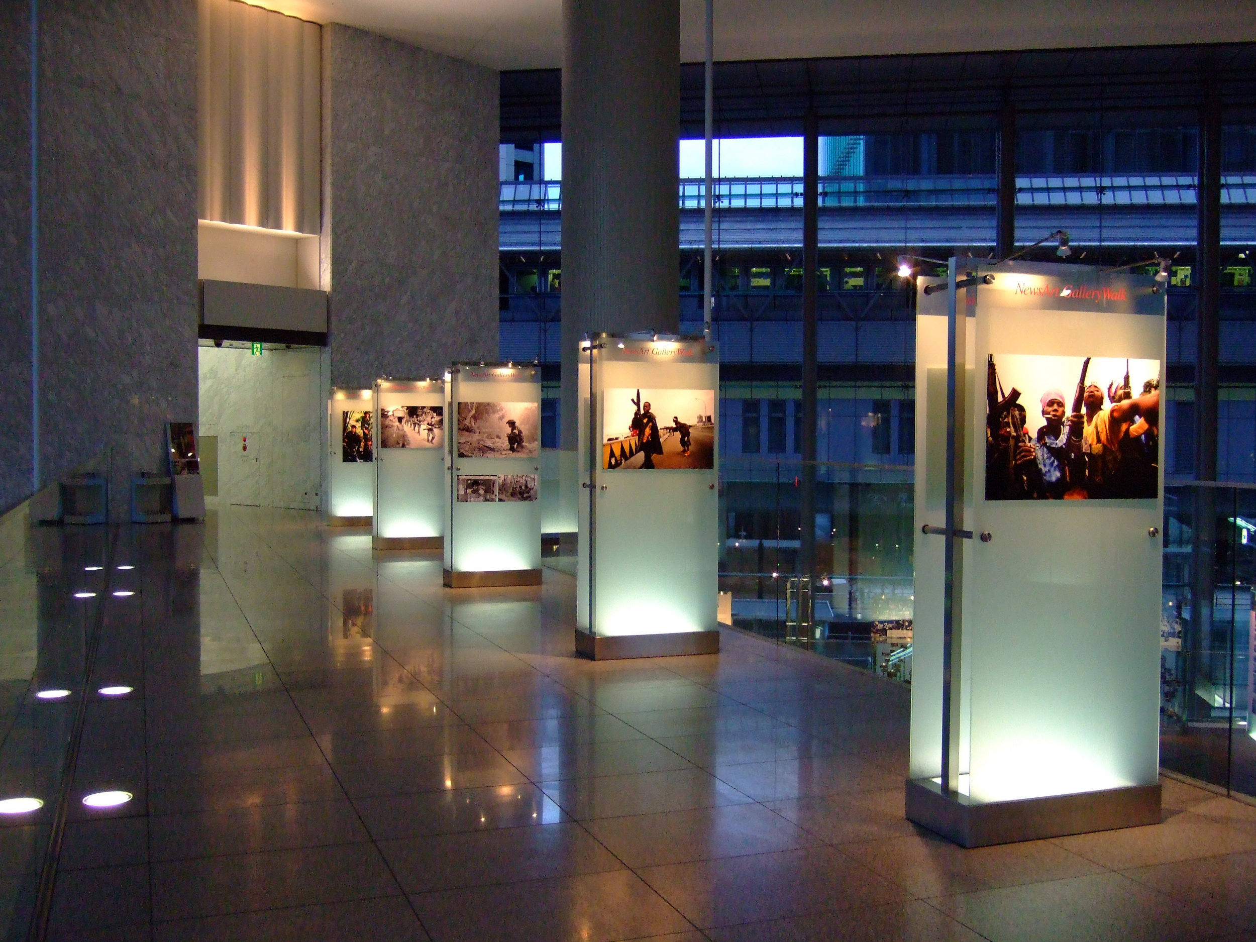 Child Soldiers exhibition, on display at Deutsche Welle, Tokyo, Japan