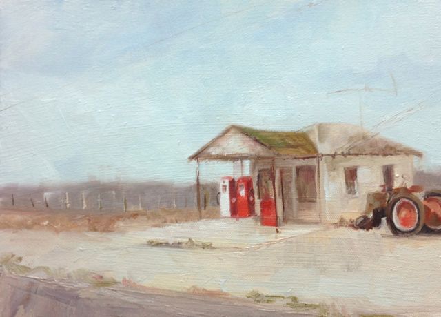 Somewhere In Kansas, Oil on Canvas, 8x10