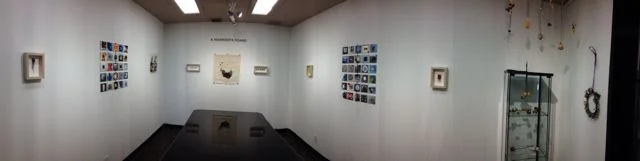 panorama view of gallery space