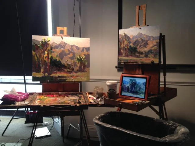 And of course a highlight of the weekend was getting to hear and see renowned Kevin Macpherson talk about his life, career, and give a painting demo. He was brilliant and charming - I even got to shake his hand. :)