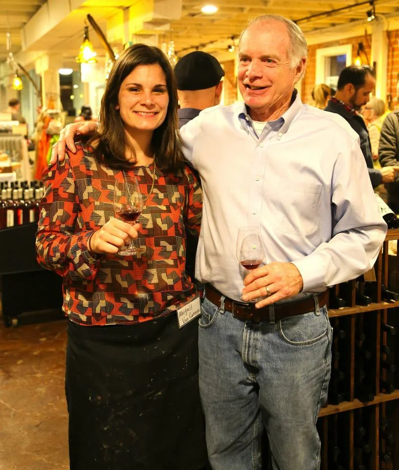 Abigail and Tom tasting some of Ficklin's wonderful port!