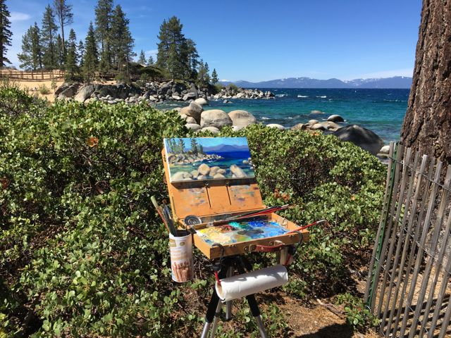 I had to face a little pain to capture this location. When I set up and started I didn't realize I was standing on an ant hill. About an hour into the painting I was stomping around and doing a dance because I had ants in my pants! I put up with it a bit longer so I could finish my painting. I was sure to check my next location really well before starting so I could avoid the repeat ant dance.