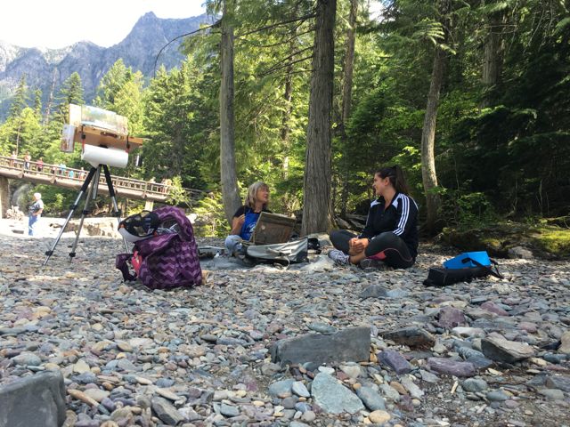 Lunch break by the Flathead River in Glacier National Park.