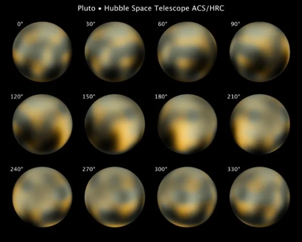 Aug. 24, 2006: Pluto Deplanetized
By Tony Long and Doug Cornelius
2006: Pluto, once the ninth planet from the sun, is downgraded to a mere “dwarf planet.” Our solar system loses a favorite kid brother and now has, officially, only eight planets.
Pluto was discovered by American astronomer Clyde Tombaugh on Feb. 18, 1930. Comparing photographs taken of the same section of sky over several nights in January, Tombaugh identified a moving object against a background of stationary stars.
Based on the predictions of two colleagues at the Lowell Observatory, he’d been searching for a planet outside the orbit of Neptune at the time. The photographs convinced him he had found it.
Tombaugh announced his discovery on March 13. The planet was officially named Pluto, after the Roman god of the underworld, on May 1, 1930.
But astronomers had trouble accepting Pluto as a full-fledged planet almost since its discovery. Size was always an issue — it’s smaller than Earth’s moon — and its orbit around the sun doesn’t conform to the path followed by the eight “classical” planets. Astronomers also began discovering similarly sized bodies in the vicinity of Pluto, diluting its cachet even more.
Finally, in 2006, the International Astronomical Union officially downgraded Pluto’s status to “dwarf planet.”
The IAU decided on this definition of a planet:
A celestial body that (a) is in orbit around the sun, (b) has sufficient mass for its self-gravity to overcome rigid body forces so that it assumes a hydrostatic equilibrium (nearly round) shape, and (c) has cleared the neighborhood around its orbit.
Because Pluto crosses the orbital path of Neptune, it has not cleared the neighborhood of its orbit, throwing it (and similarly Ceres, Eris, Haumea and Makemake) into the category of dwarf planet.
The International Astronomical Union decided on this definition of a dwarf planet:
A celestial body that (a) is in orbit around the sun, (b) has sufficient mass for its self-gravity to overcome rigid body forces so that it assumes a hydrostatic equilibrium (nearly round) shape, (c) has not cleared the neighborhood around its orbit, and (d) is not a satellite.
(It is important to keep the moons out of the definition because there are seven moons in our solar system bigger than Pluto: Io, Europa, Ganymede, Callisto, Titan, Triton and Earth’s own moon.)
So, Pluto is now merely a dwarf planet in the Kuiper belt — like it or not.
Source: Various
Image: Computer maps of Pluto made from 384 separate Hubble Space Telescope images/NASA, ESA, M. Buie (Southwest Research Institute)
Portions of this article appeared on Wired.com Feb. 18, 2007, and March 13, 2010.
See it at the source!