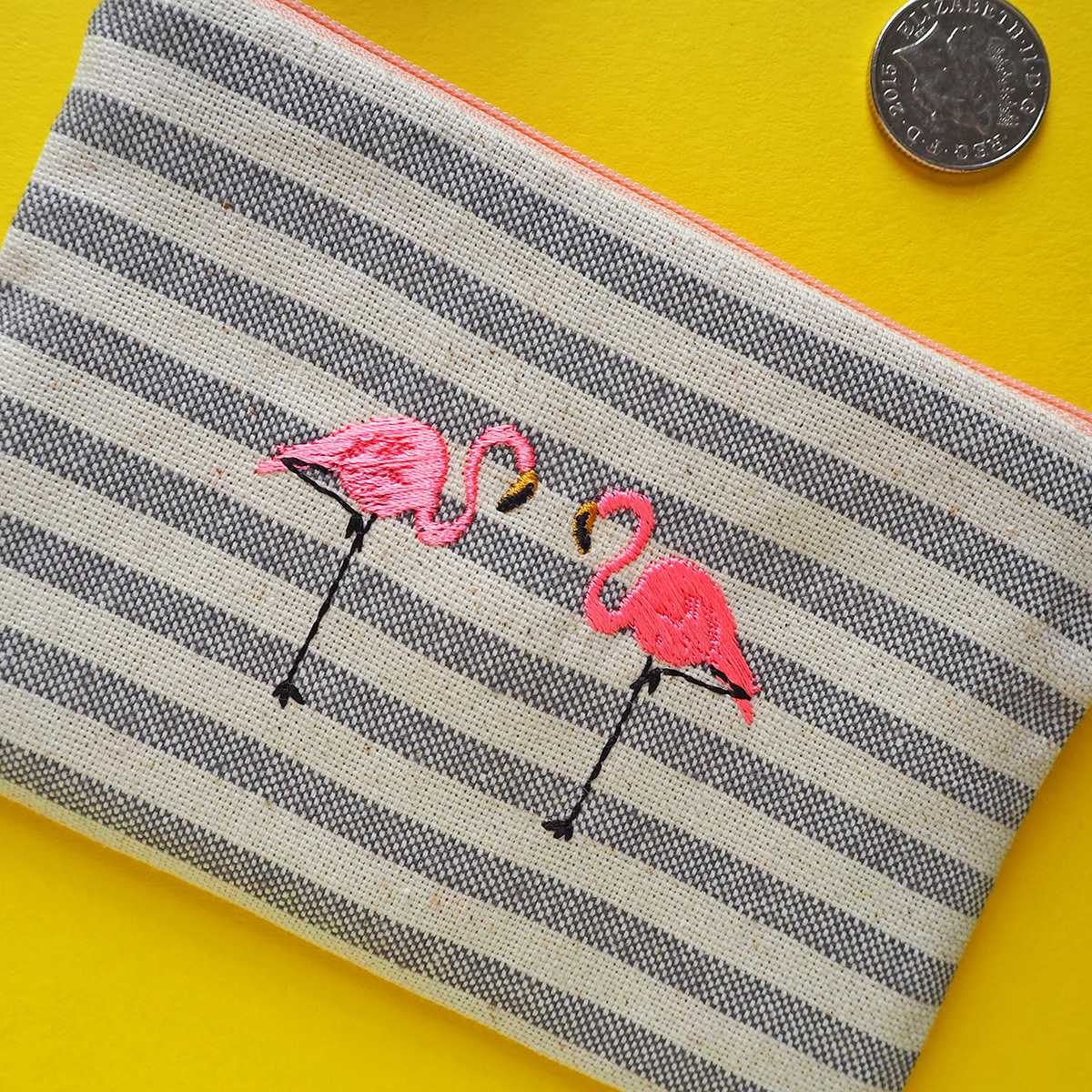 flamingoes stripe close up yellow bg.jpg