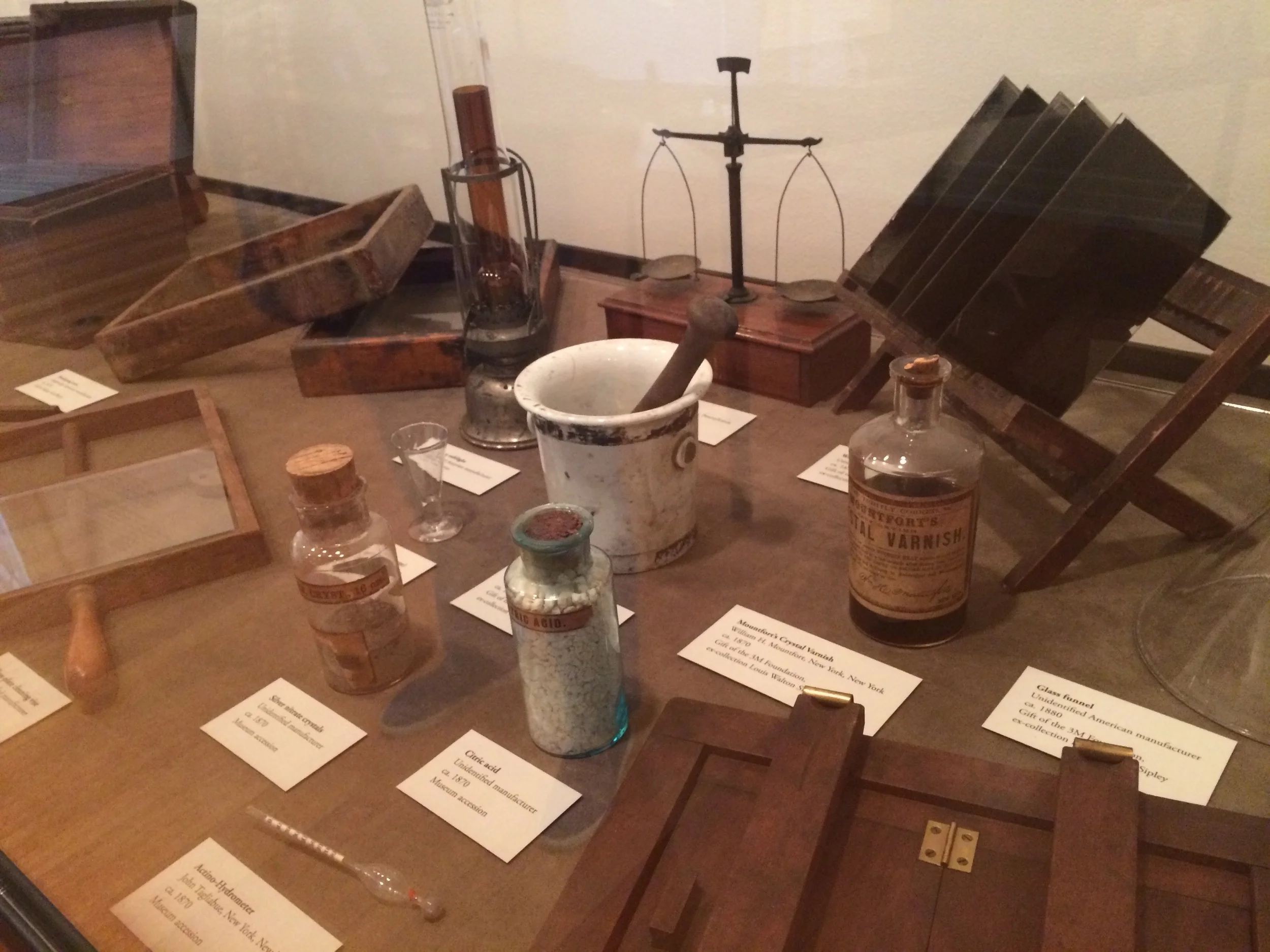Early photographers had to mix their own chemicals -- smelly and messy!
