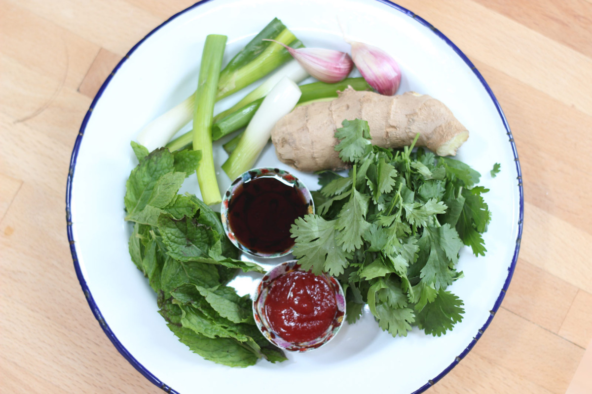 Nuoc Cham Dipping and Vegetables