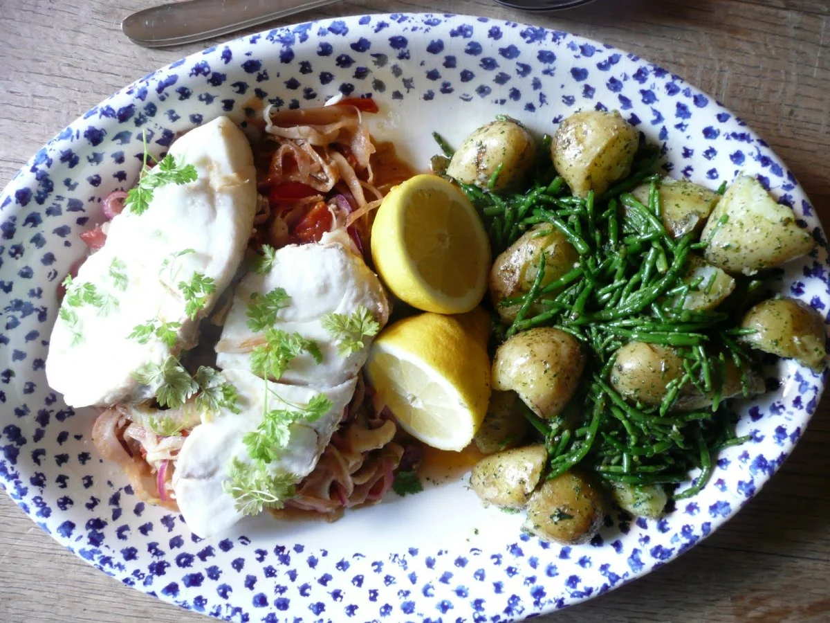 Halibut and Potatoes