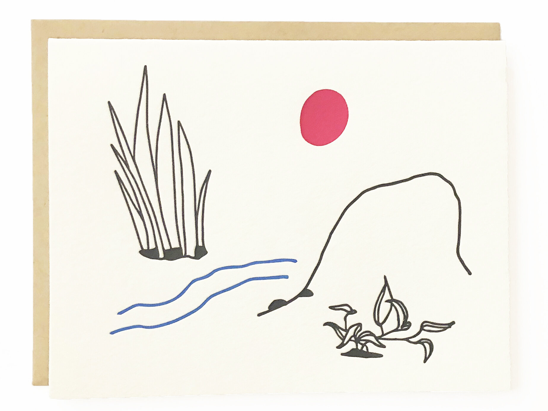 Landscape River and Moon