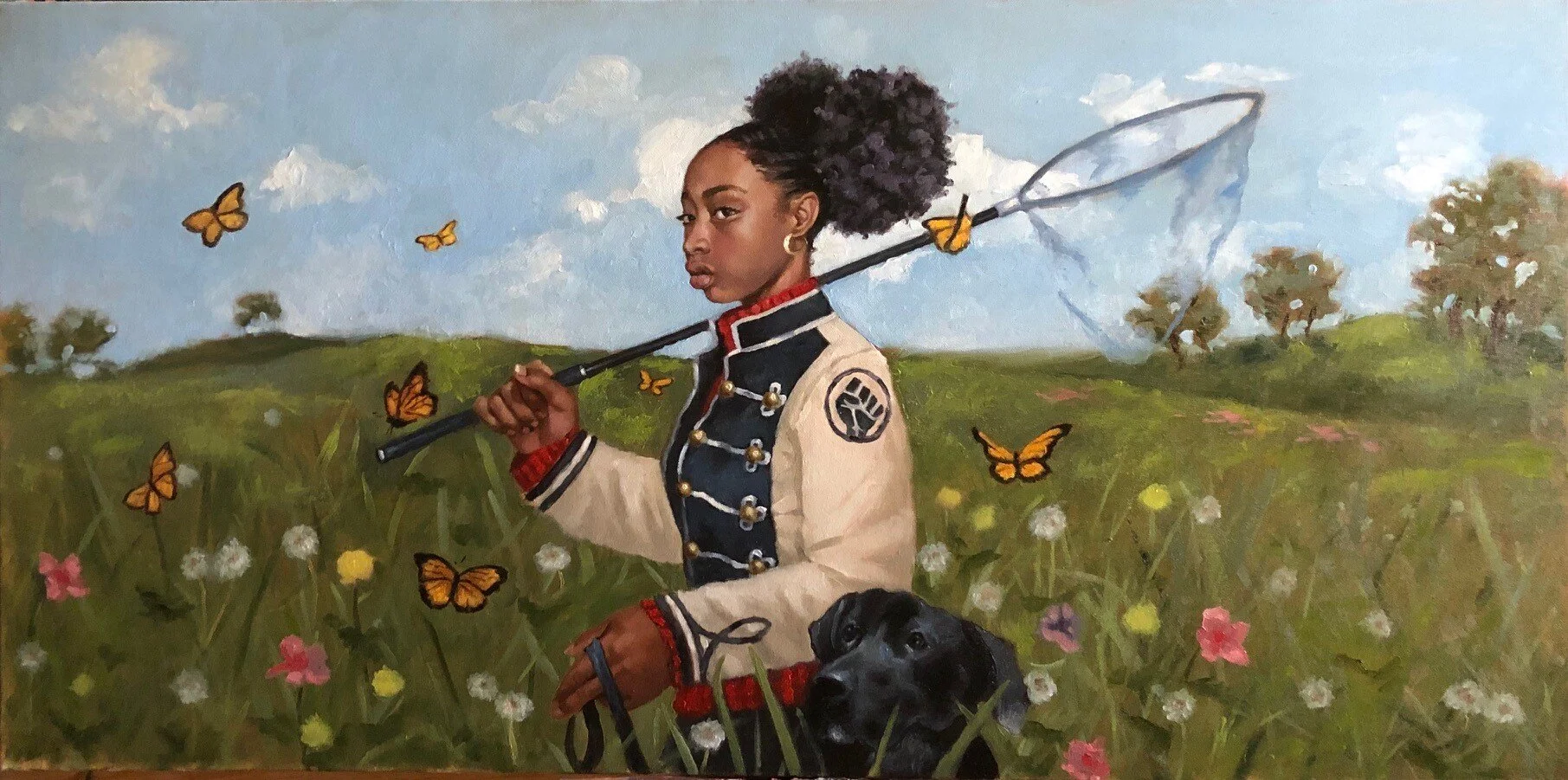Butterfly Safari 30x40 oil on canvas