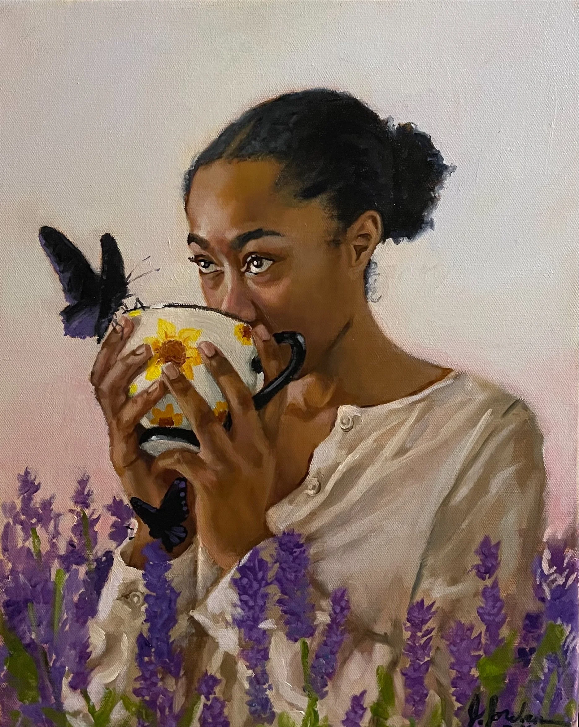 Lavender with Butterfly