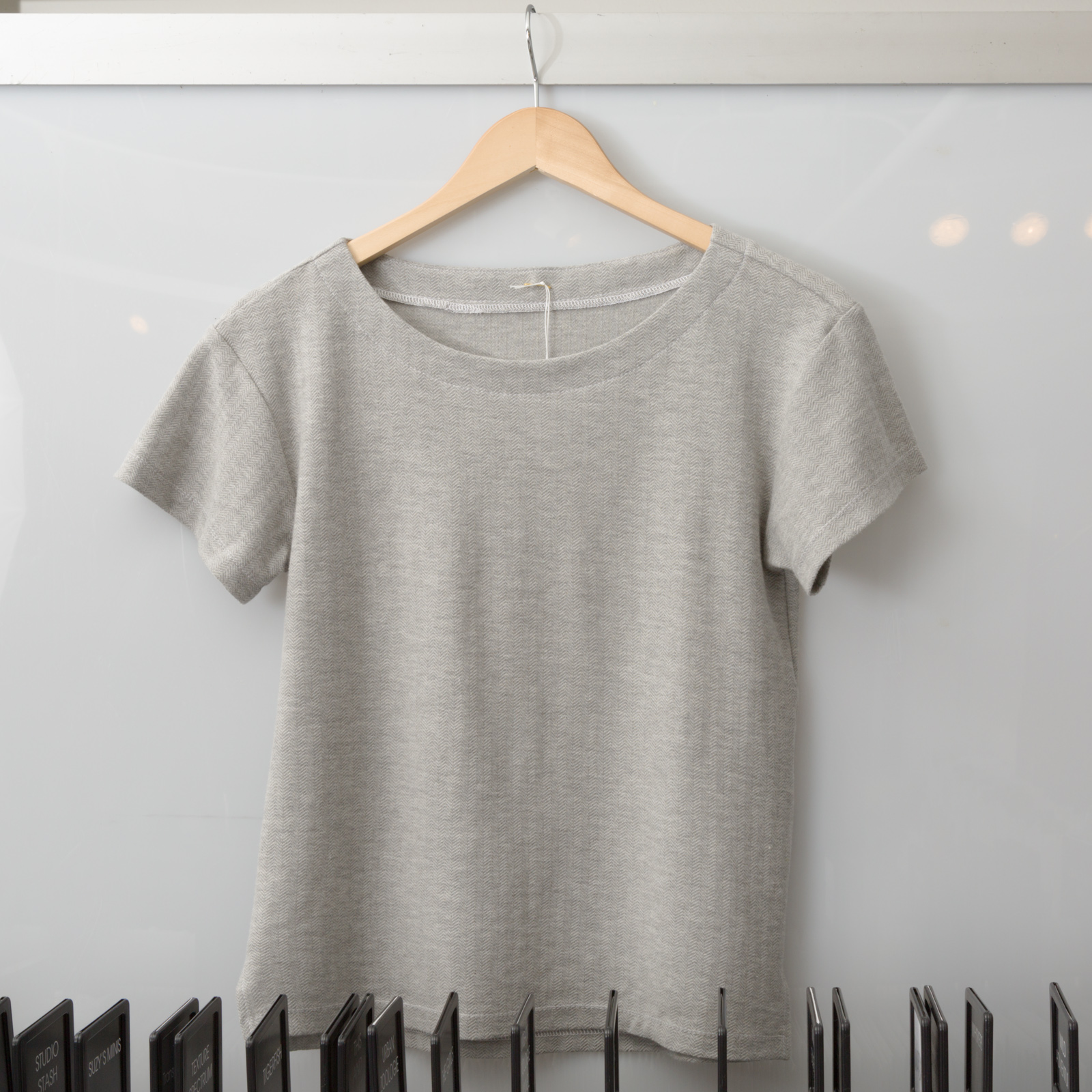 Maritime Tee by Liesl + Co. , made by Devon Iott, featuring Knit Herringbone Heather