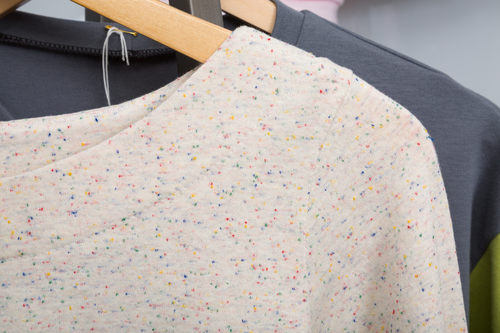 Shoreline Boatneck Tee by Blank Slate Patterns , made by Devon Iott , featuring Speckle Cotton Jersey.