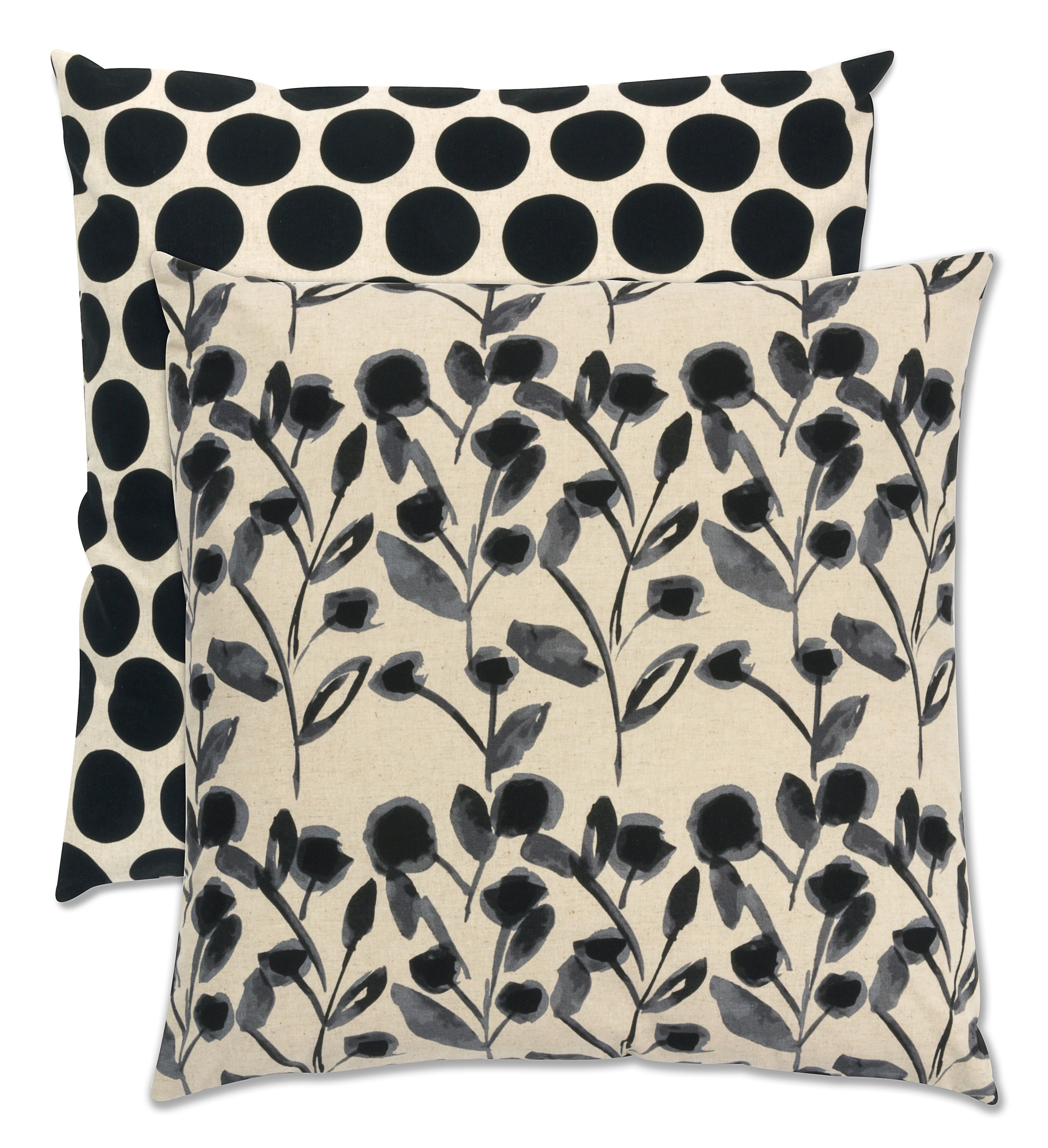Pillows designed by Robert Kaufman Fabrics, made by Ramona Burke, featuring Sevenberry: Canvas Cotton/Flax Prints