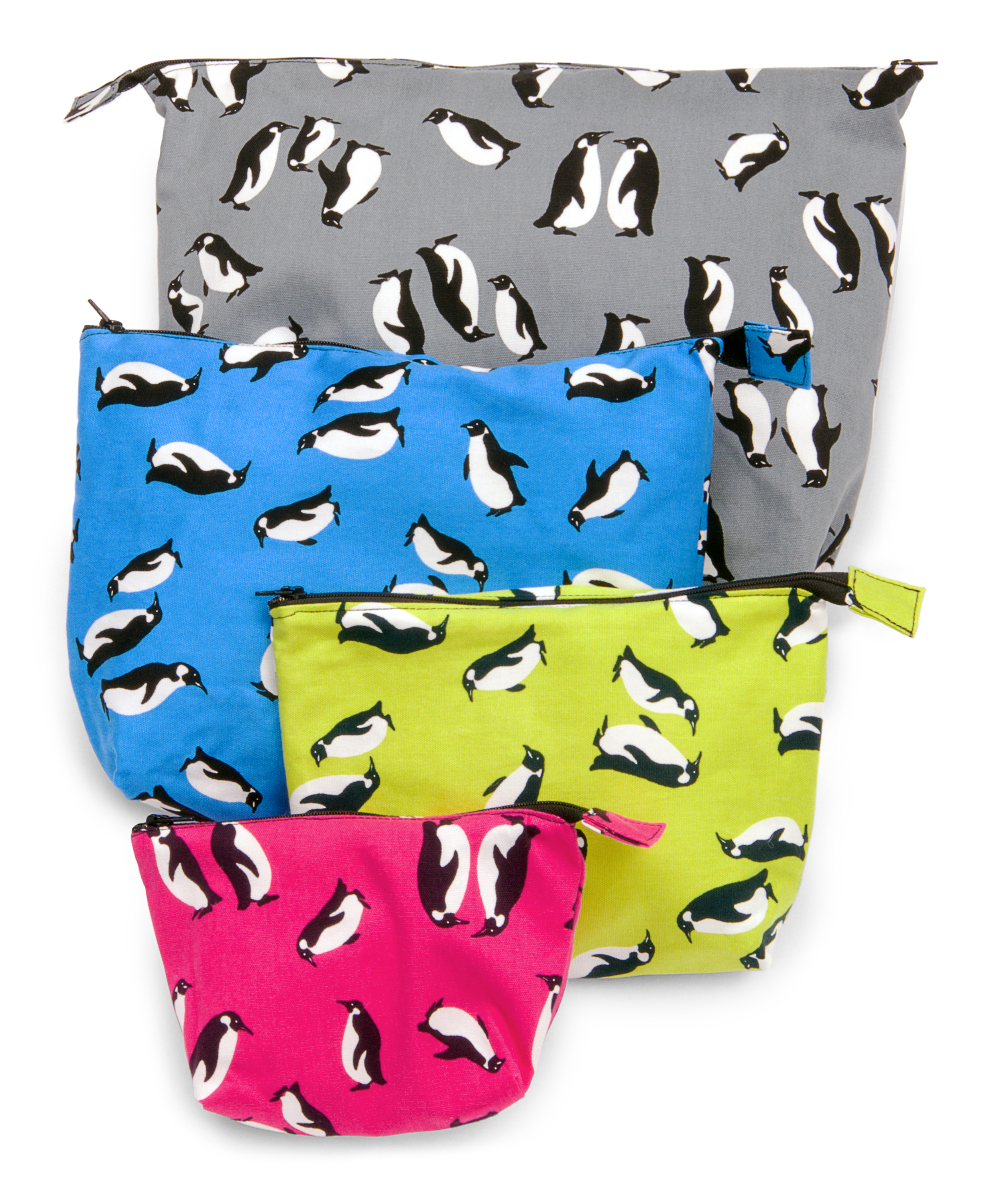Zippy Pouches designed by Robert Kaufman Fabrics, made by Ramona Burke, featuring Sevenberry: Canvas Prints