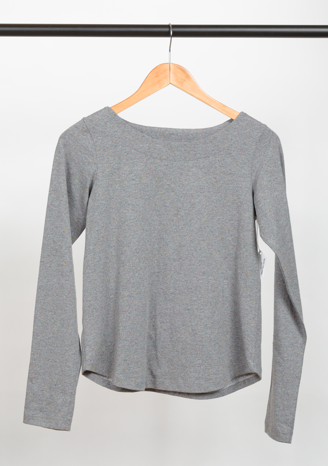 SHORELINE BOATNECK TEE DESIGNED BY BLANK SLATE PATTERNS , MADE BY DEVON IOTT , FEATURING SPECKLE COTTON JERSEY