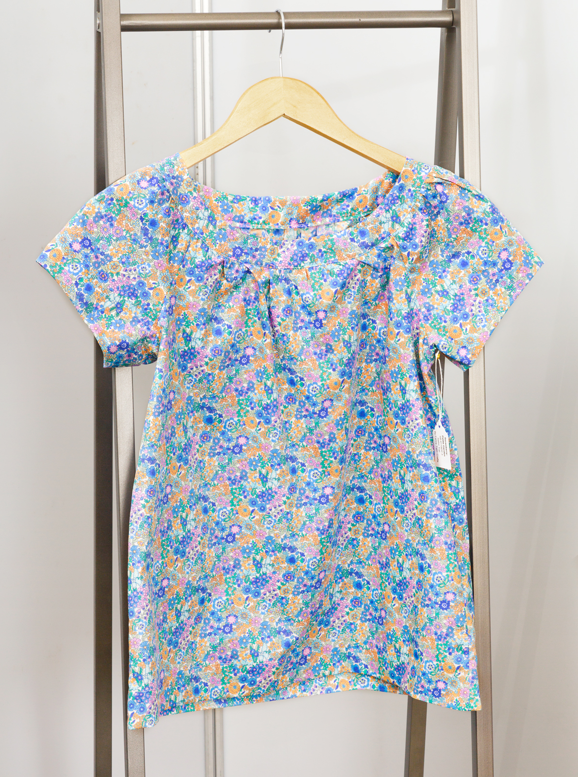 SAILOR TOP DESIGNED BY FANCY TIGER CRAFTS, MADE BY PINK SUEDE SHOE, FEATURING SEVENBERRY: PETITE GARDEN (SB-6118D2-3)