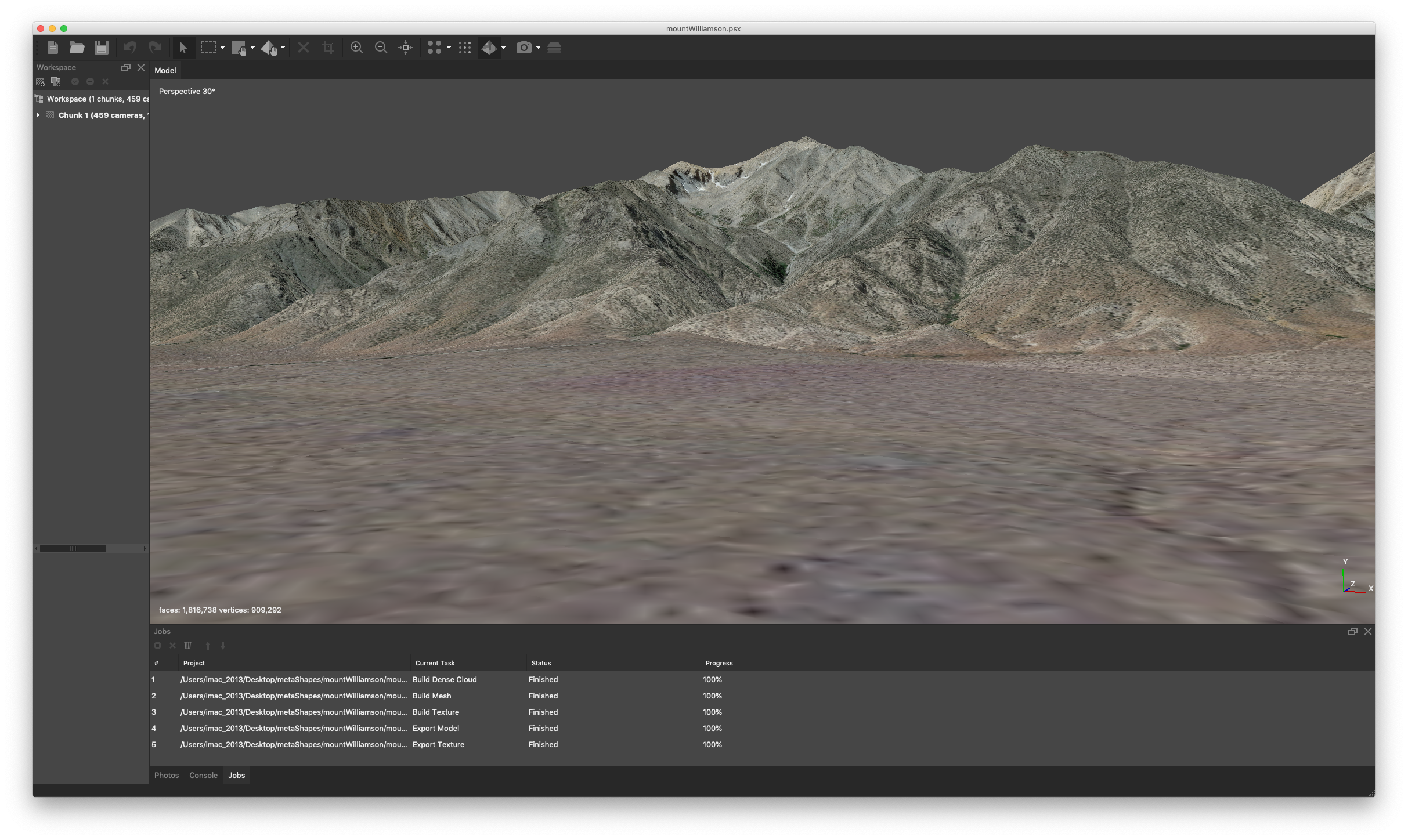 MetaShape - 300x 4k images from Google earth - Medium dense point cloud - *If I set it to high after a day my machine just freezes lol.
