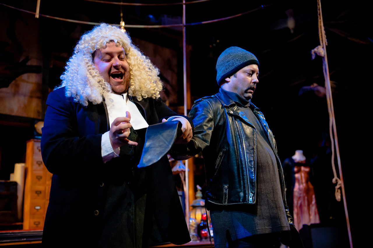   Bryan Grosso as Cotton Mather and Kevin McLaughlin  