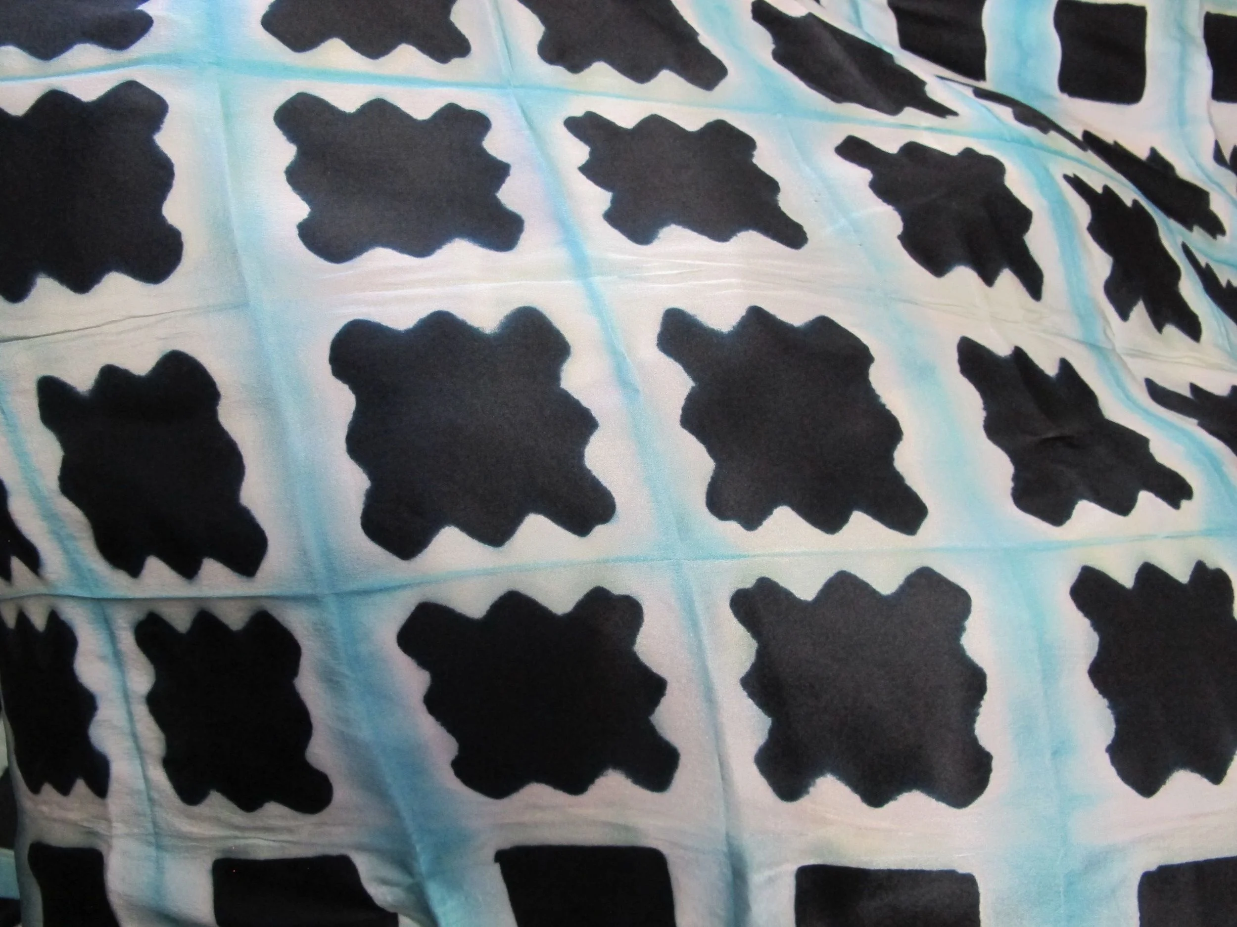 A silk scarf clamp-dyed by Aziz and Suleman Khatri, Kutch. Photo: Stitch by Stitch