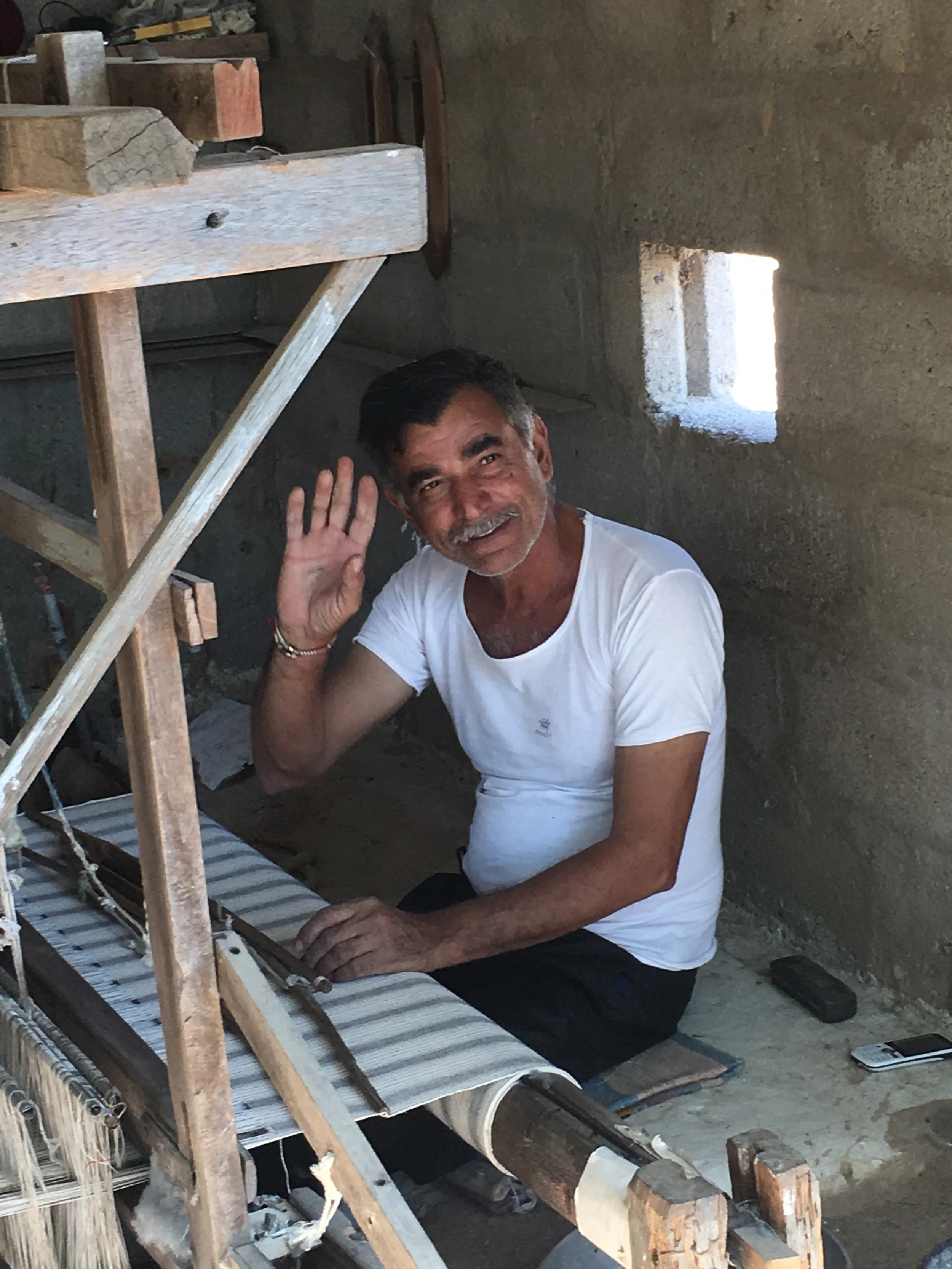 One of our kala cotton weavers