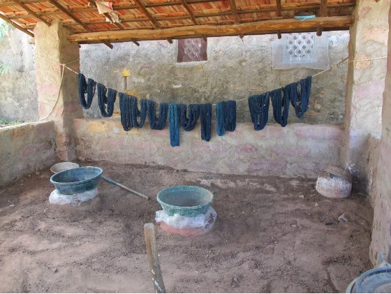 Indigo dyed wool, Kutch