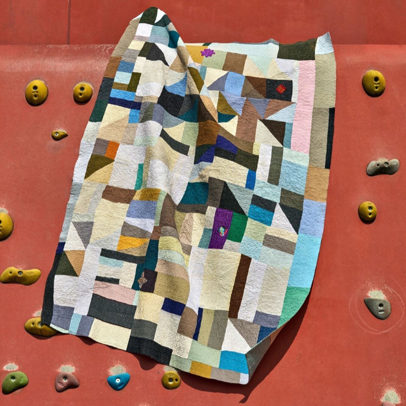 A couple of weeks ago, we had a great day at the Olympic Park in East London, photographing our new micro-collection of one-off art quilts made by our quilt makers in Gujarat, India. We wanted to shine a light on the superb design and craft skills of