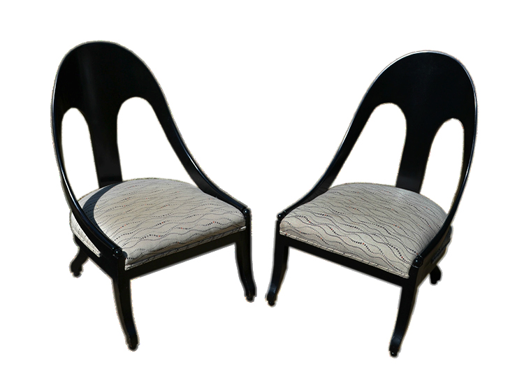 Pair Of Michael Taylor For Baker Spoon Back Chairs Mixit Design
