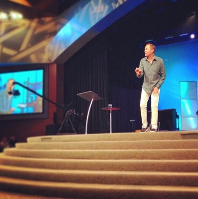 My pastor Bayless Conley preaching my soul happy. (photo credit: Cottonwood Church Instagram feed)
