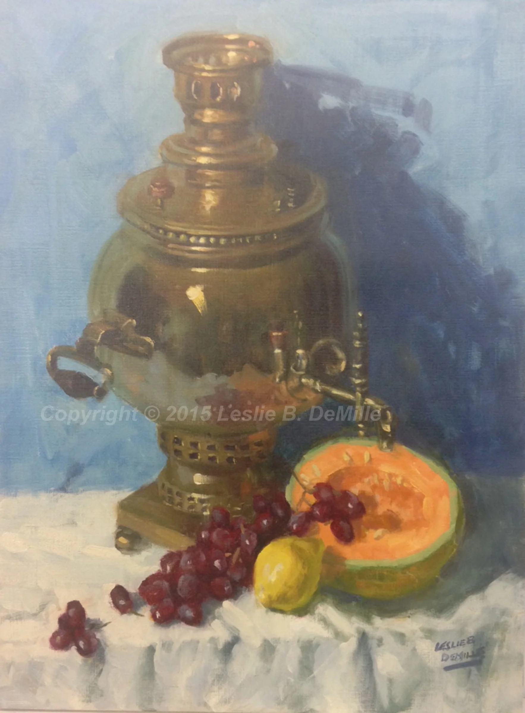 Samovar Original Oil. Unframed. 24" x 18" $2,400